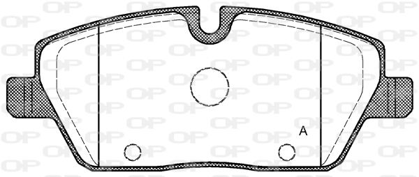 OPEN PARTS Комплект тормозных колодок, дисковый тормоз BPA1131.00